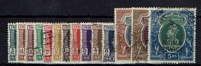 Image of Indian Convention States ~ Patiala SG O71/84 FU British Commonwealth Stamp
